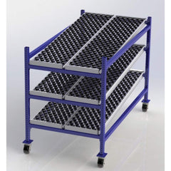 UNEX Manufacturing - Steel Shelving Type: Mobile Gravity Rack Starter or Add-On: Starter Unit - Exact Industrial Supply