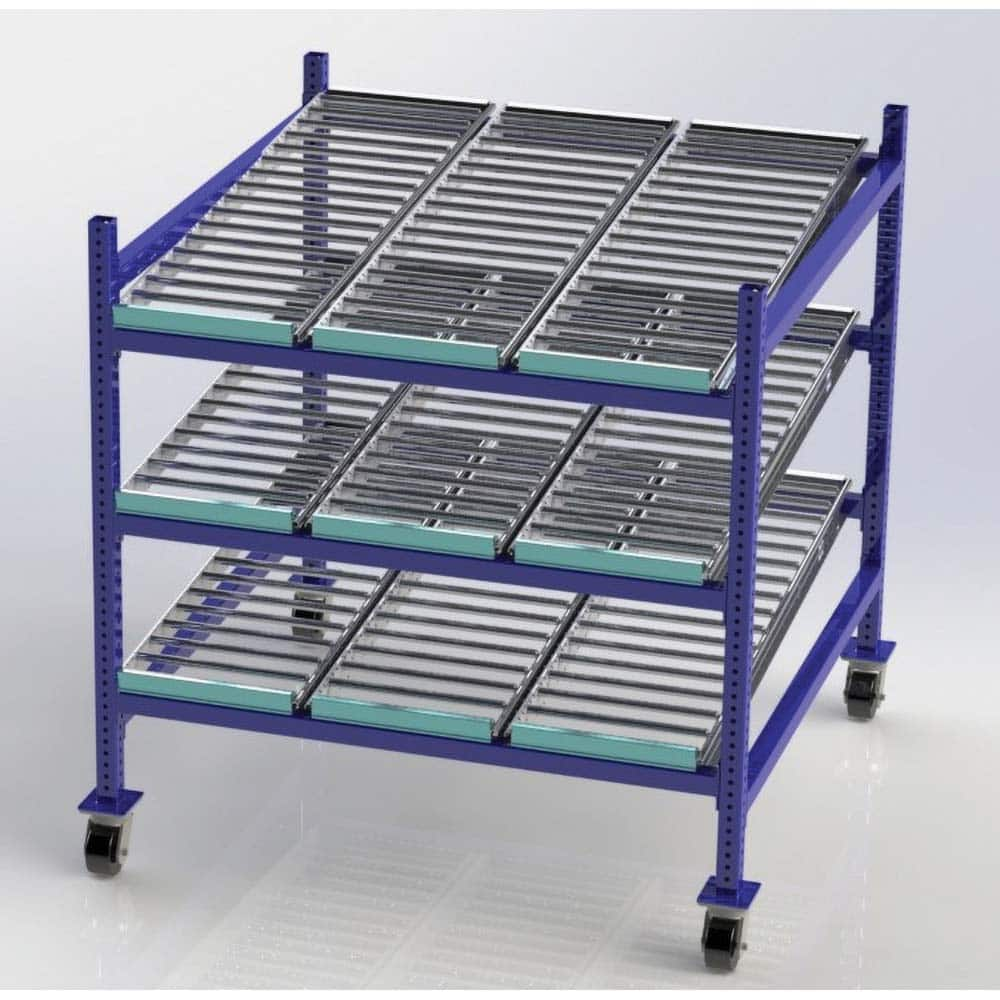 UNEX Manufacturing - Steel Shelving Type: Mobile Gravity Rack Starter or Add-On: Starter Unit - Exact Industrial Supply