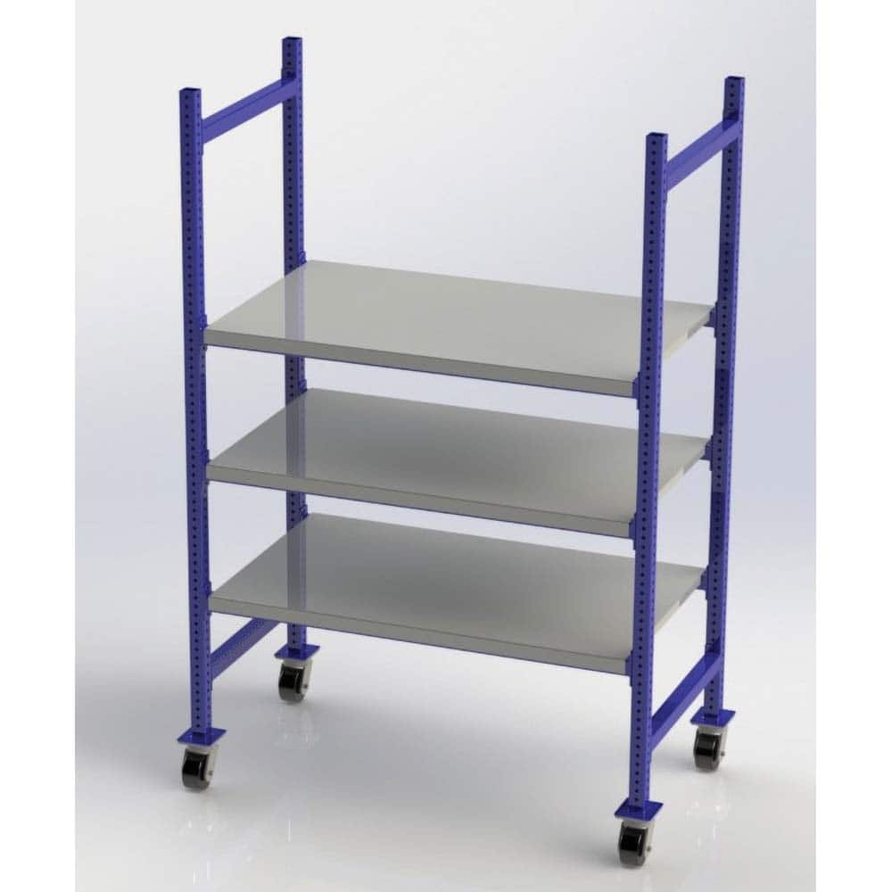 UNEX Manufacturing - Steel Shelving Type: Mobile Pick Tray Rack Starter or Add-On: Starter Unit - Exact Industrial Supply