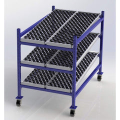 UNEX Manufacturing - Steel Shelving Type: Mobile Gravity Rack Starter or Add-On: Starter Unit - Exact Industrial Supply