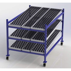 UNEX Manufacturing - Steel Shelving Type: Mobile Gravity Rack Starter or Add-On: Starter Unit - Exact Industrial Supply