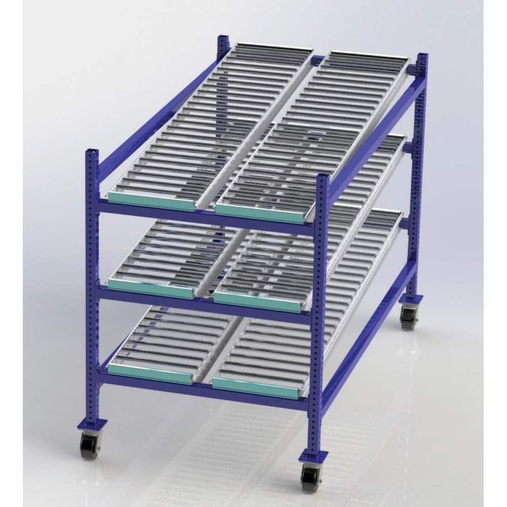 UNEX Manufacturing - Steel Shelving Type: Mobile Gravity Rack Starter or Add-On: Starter Unit - Exact Industrial Supply