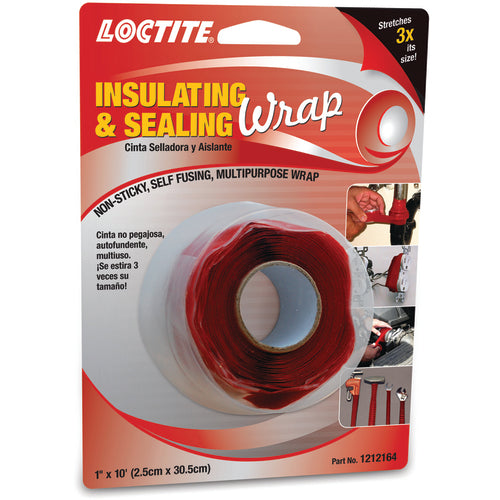 Insulating and Sealing Wrap 1″ × 10 feet Red - Exact Industrial Supply