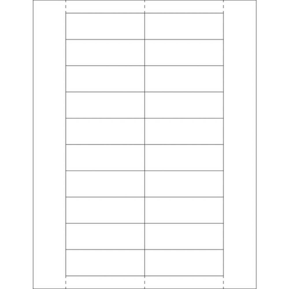 Plastic Label Holder Insert Cards, 1″ x 3″, White, 1000/Case