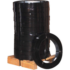 Steel Strapping: 3/4″ Wide, 1,960' Long, 0.02″ Thick, Oscillated Coil 1,725 lb Breaking Strength, Steel