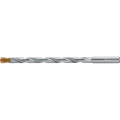 Extra Length Drill Bit: 0.2031″ Dia, 140 °, Solid Carbide TiSiAlCrN Finish, 3.268″ Flute Length, 4.764″ OAL, Straight-Cylindrical Shank, Series DC160-12-A1