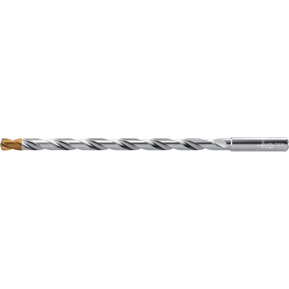 Extra Length Drill Bit: 0.1378″ Dia, 140 °, Solid Carbide TiSiAlCrN Finish, 3.071″ Flute Length, 4.331″ OAL, Straight-Cylindrical Shank, Series DC160-16-A1