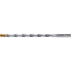 Extra Length Drill Bit: 0.1378″ Dia, 140 °, Solid Carbide TiSiAlCrN Finish, 3.071″ Flute Length, 4.331″ OAL, Straight-Cylindrical Shank, Series DC160-16-A1