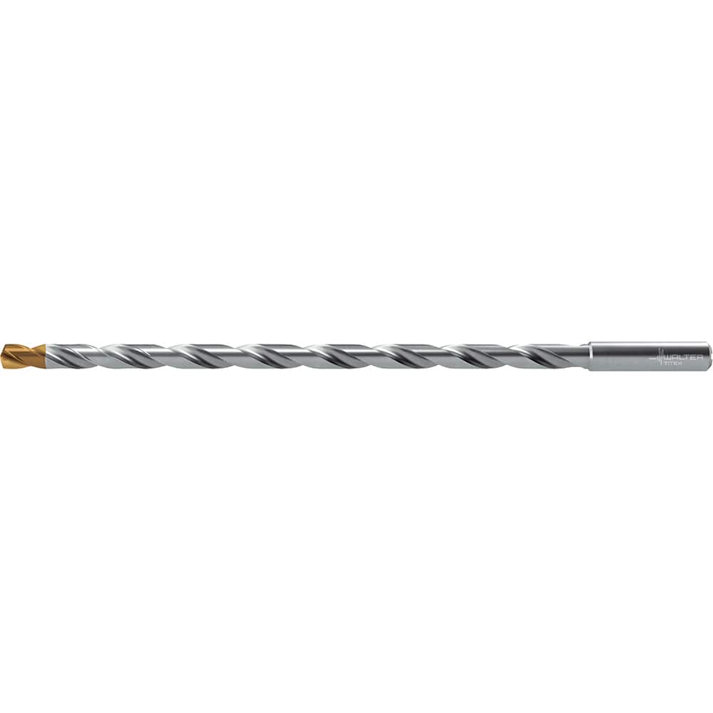 Extra Length Drill Bit: 0.1563″ Dia, 140 °, Solid Carbide TiSiAlCrN Finish, 3.622″ Flute Length, 4.882″ OAL, Straight-Cylindrical Shank, Series DC160-20-A1