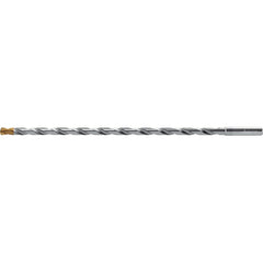 Extra Length Drill Bit: 0.4528″ Dia, 140 °, Solid Carbide TiSiAlCrN Finish, 12.756″ Flute Length, 14.685″ OAL, Straight-Cylindrical Shank, Series DC160-25-A1