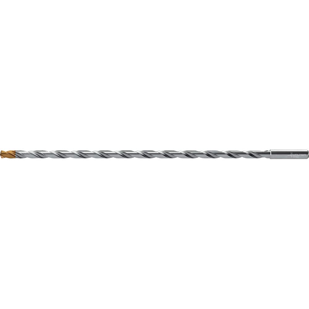 Extra Length Drill Bit: 0.4646″ Dia, 140 °, Solid Carbide TiSiAlCrN Finish, 15.039″ Flute Length, 16.929″ OAL, Straight-Cylindrical Shank, Series DC160-30-A1