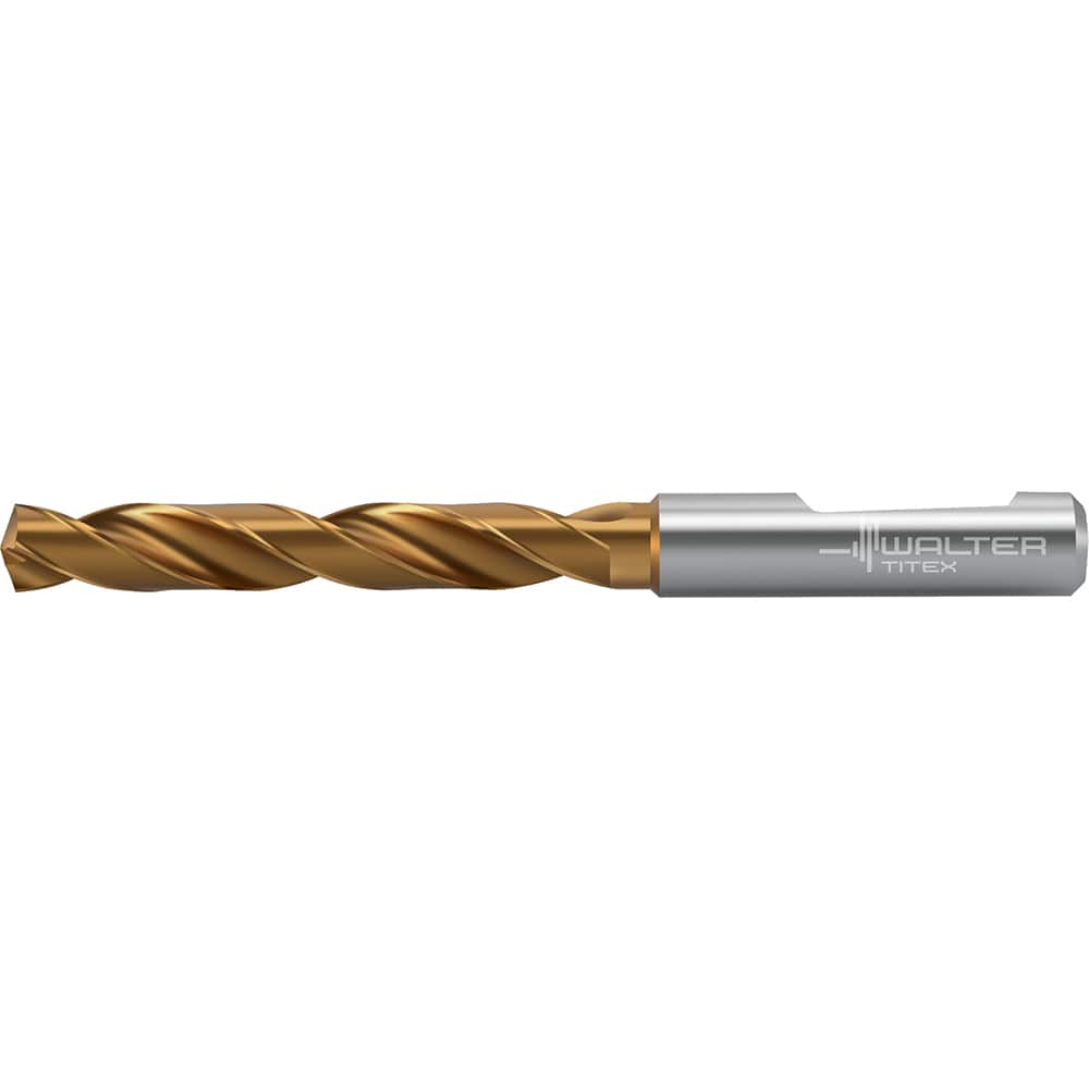Jobber Length Drill Bit: 0.8465″ Dia, 140 °, Solid Carbide TiSiAlCrN, AlTiN Finish, 6.535″ OAL, Right Hand Cut, Whistle Notch Shank, Series DC160-05-F0