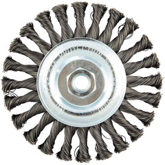 Norton - 6" OD, 5/8-11 Arbor Hole, Knotted Carbon Wheel Brush - Exact Industrial Supply