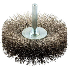 Norton - 3" OD, Crimped Stainless Steel Wheel Brush - Exact Industrial Supply