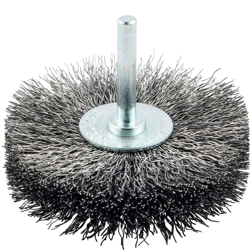 Norton - 3" OD, Crimped Carbon Wheel Brush - Exact Industrial Supply