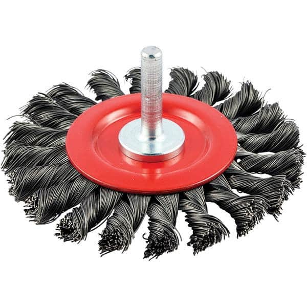 Norton - 3" OD, Knotted Carbon Wheel Brush - Exact Industrial Supply