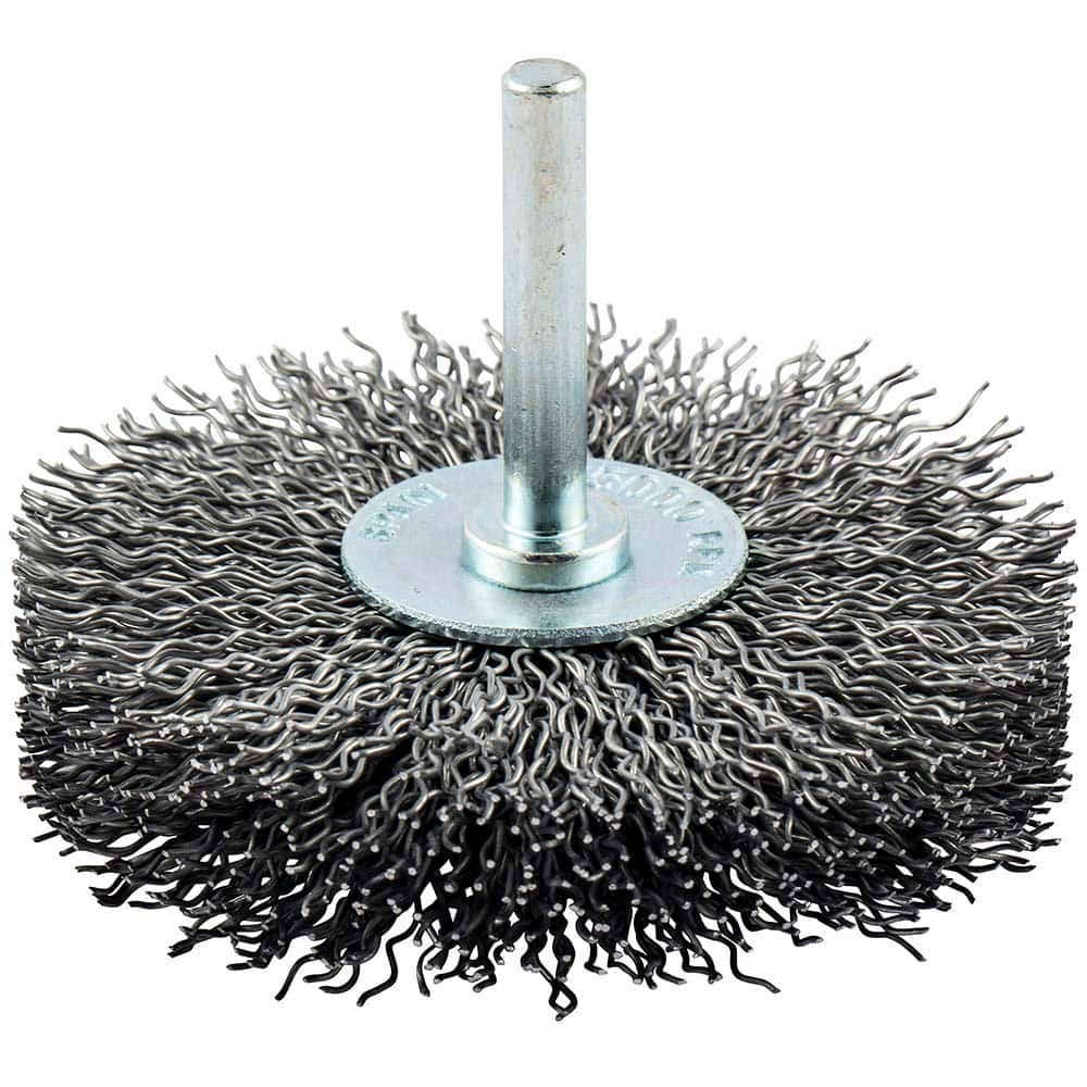 Norton - 3" OD, Crimped Carbon Wheel Brush - Exact Industrial Supply