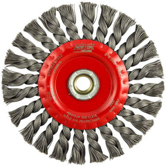 Norton - 6" OD, 5/8-11 Arbor Hole, Knotted Carbon Wheel Brush - Exact Industrial Supply