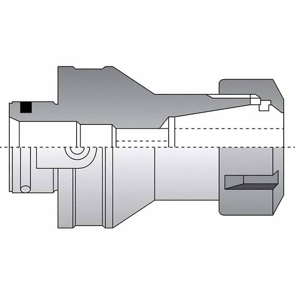 63mm Diam Radial Clamp ER40 Collet Chuck Adapter Modular Reamer Body 63mm Shank Diam, 90mm Body Length, Right Hand Cut