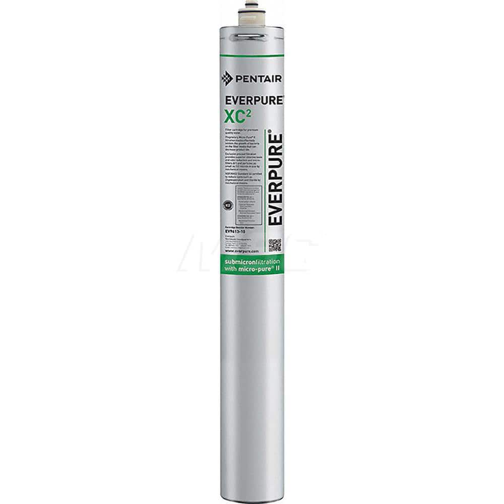 Plumbing Cartridge Filter: 3-1/2″ OD, 25″ Long, 0.5 micron, Activated Carbon Reduces Bacteria & Cysts, Chlorine & Sediment, Odor & Taste