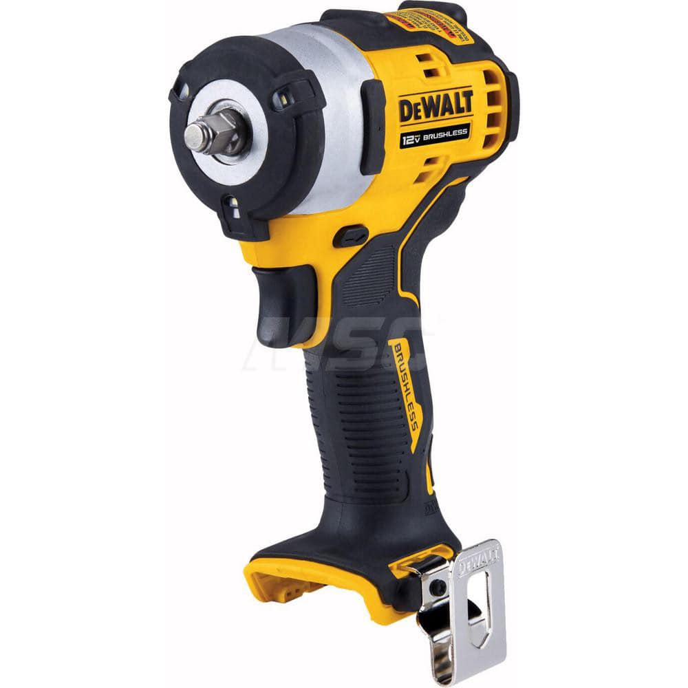 DeWALT - Cordless Impact Wrenches & Ratchets; Voltage: 12.00 ; Drive Size (Inch): 3/8 ; Battery Chemistry: Lithium-Ion ; Handle Type: Pistol Grip ; Torque (Ft/Lb): 400.00 ; Speed (RPM): 0-2800 - Exact Industrial Supply