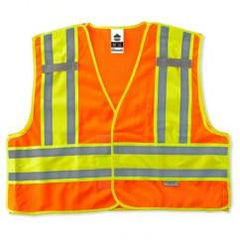 8245PSV S/M ORG PUBLIC SAFETY VEST - Exact Industrial Supply