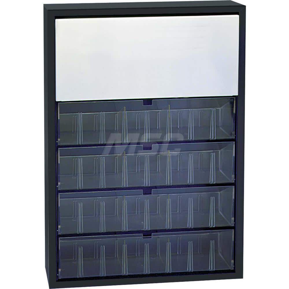 Platt & LaBonia - Small Parts Cabinets; Type: Tip-Out Storage Bin Cabinet ; Number of Drawers: 4.000 ; Width (Inch): 19 ; Depth (Inch): 4 ; Height (Inch): 26-3/4 ; Frame Material: Steel - Exact Industrial Supply