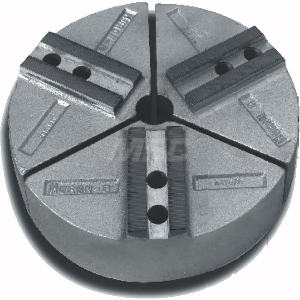 Huron Machine Products - Soft Lathe Chuck Jaws; Jaw Type: Round ; Material: Steel ; Jaw Interface Type: 1.5mm x 60? Serrated ; Maximum Compatible Chuck Diameter (Inch): 6 ; Minimum Compatible Chuck Diameter (Inch): 1 ; Overall Height (Inch): 2 - Exact Industrial Supply