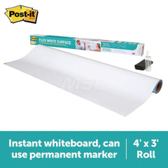 3M - Whiteboards & Magnetic Dry Erase Boards; Type: Dry Erase ; Height (Inch): 24 ; Width (Inch): 36 ; Material: WhiteBoard Surface ; Included Accessories: Cleaning Cloth ; Color: White - Exact Industrial Supply