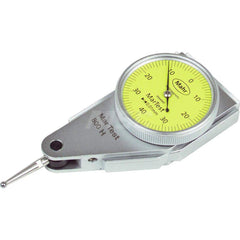 Mahr - Dial Test Indicators; Maximum Measurement (Decimal Inch): 0.0200 ; Maximum Measurement (mm): 0.40 ; Dial Graduation (Decimal Inch): 0.000400 ; Dial Graduation (mm): 0.0100 ; Dial Reading: 40-0-40 ; Dial Diameter (Inch): 1.1 - Exact Industrial Supply