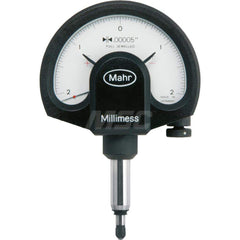 Mahr - Dial Comparator Gages; Dial Graduation (Decimal Inch): 0.000100 ; Dial Graduation (mm): 5.0000 ; Dial Graduation (micro m): 0.50 ; Accuracy (micro m): 2 (Ge); 2.4 (Gges); 1.4 (Gt) ; Accuracy (Decimal Inch): 0.0001 (Ge); 0.00012 (Gges); 0.00005 (Gt - Exact Industrial Supply