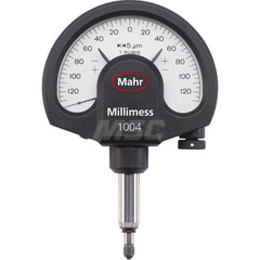 Mahr - Dial Comparator Gages; Dial Graduation (Decimal Inch): 0.001000 ; Dial Graduation (mm): 0.0500 ; Dial Graduation (micro m): 5.00 ; Accuracy (micro m): 3.5 (Ge); 4 (Gges); 3 (Gt) ; Accuracy (Decimal Inch): 0.0001 ; Maximum Measurement (Decimal Inch - Exact Industrial Supply