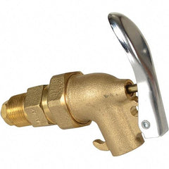 Vestil - 3/4" NPT Brass Adjustable Drum Faucet - 4" Long Extension - Exact Industrial Supply