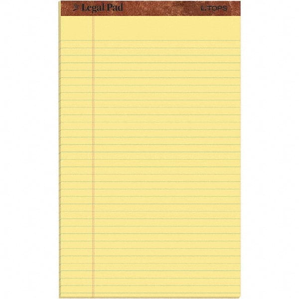 TOPS - Note Pads, Writing Pads & Notebooks Writing Pads & Notebook Type: Writing Pad Size: 8-1/2 x 14 - Exact Industrial Supply