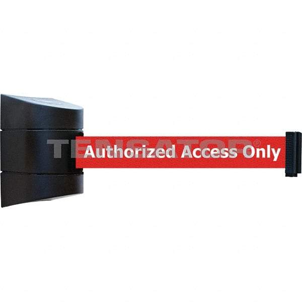 Tensator - 7-1/4" High x 4-3/4" Long x 4-3/4" Wide Magnetic Wall Mount Barrier - Black Powdercoat Finish, Black, Use with Wall Mount - Exact Industrial Supply