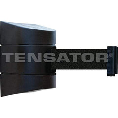 Tensator - 7-1/4" High x 4-3/4" Long x 4-3/4" Wide Magnetic Wall Mount Barrier - Black Powdercoat Finish, Black, Use with Wall Mount - Exact Industrial Supply