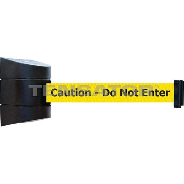 Tensator - 7-1/4" High x 4-3/4" Long x 4-3/4" Wide Magnetic Wall Mount Barrier - Black Powdercoat Finish, Black, Use with Wall Mount - Exact Industrial Supply