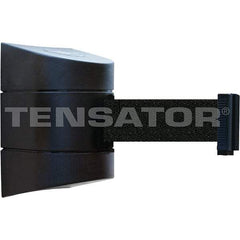 Tensator - 7-1/4" High x 4-3/4" Long x 4-3/4" Wide Magnetic Wall Mount Barrier - Black Powdercoat Finish, Black, Use with Wall Mount - Exact Industrial Supply