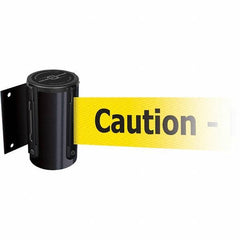 Tensator - 4.74" High x 3-57/64" Long x 3-57/64" Wide Magnetic Wall Mount Barrier - Metal, Black Powdercoat Finish, Black, Use with Wall Mount - Exact Industrial Supply
