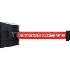 Tensator - 5-1/2" High x 3-1/4" Long x 3-1/4" Wide Magnetic Wall Mount Barrier - Metal, Black Powdercoat Finish, Black, Use with Wall Mount - Exact Industrial Supply