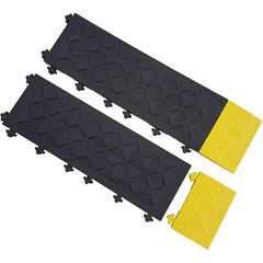 Ergo Advantage - 6" Long x 4" Wide x 1" Thick, Anti-Fatigue Modular Matting Anti-Fatigue Flooring - Exact Industrial Supply