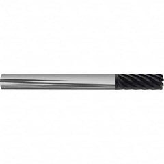 Accupro - 3/8" Diam 7 Flute Solid Carbide 0.02" Corner Radius End Mill - Exact Industrial Supply