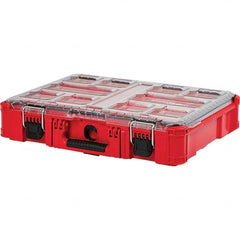 Milwaukee Tool - PACKOUT 10 Compartment Red Small Parts Organizer - Exact Industrial Supply