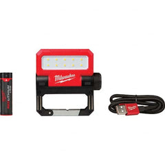 Spotlight/Lantern Flashlight 550 Lumens, 690 min Runtime, White LED Bulb, Black & Red Body, 1 Lithium-Ion Battery Included