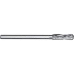 Magafor - 9.88mm Solid Carbide 6 Flute Chucking Reamer - Spiral Flute, 10mm Straight Shank, 38mm Flute Length, 133mm OAL - Exact Industrial Supply