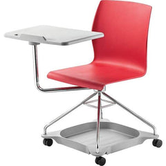 NPS - Swivel & Adjustable Office Chairs   Type: Mobile Tablet Chair    Color: Red - Exact Industrial Supply