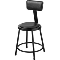 NPS - Stationary Stools Type: Fixed Height Stool w/Adjustable Height Back Base Type: Steel - Exact Industrial Supply