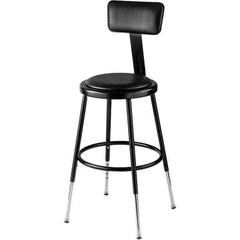 NPS - Swivel & Adjustable Stools Type: Adjustable Height Stool Base Type: Steel - Exact Industrial Supply