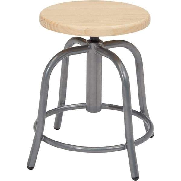 NPS - Swivel & Adjustable Stools Type: Adjustable Height Swivel Stool Base Type: Steel - Exact Industrial Supply