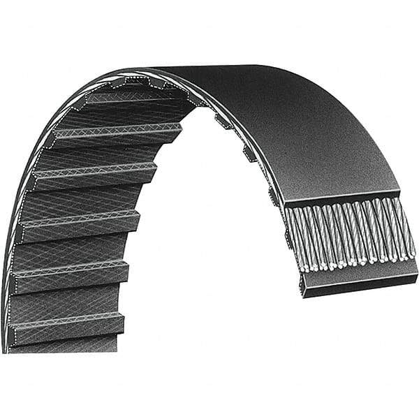 Bando - Section H, 3" Wide, 90" Outside Length, Timing Belt - Neoprene Rubber, Black, Series H, No. 900H300 - Exact Industrial Supply